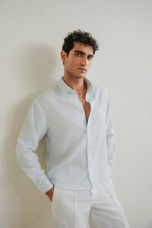 Sky blue Button down shirt