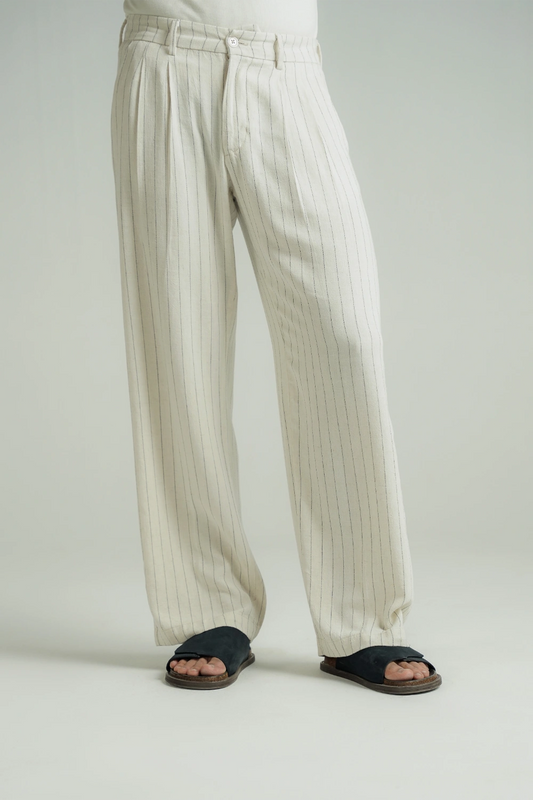 Pinstripe Wide Leg Pants