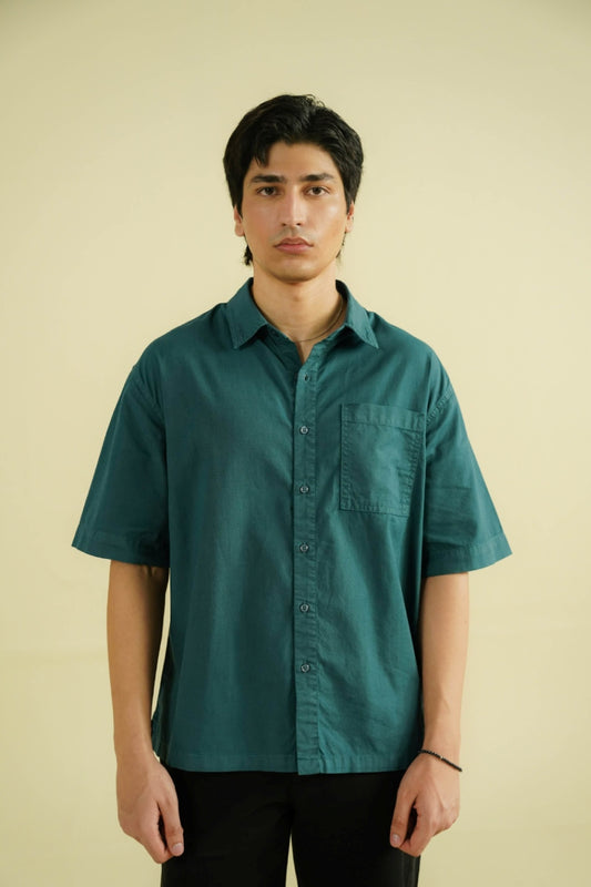 RELAXED HALF SLEEVED BUTTONDOWN