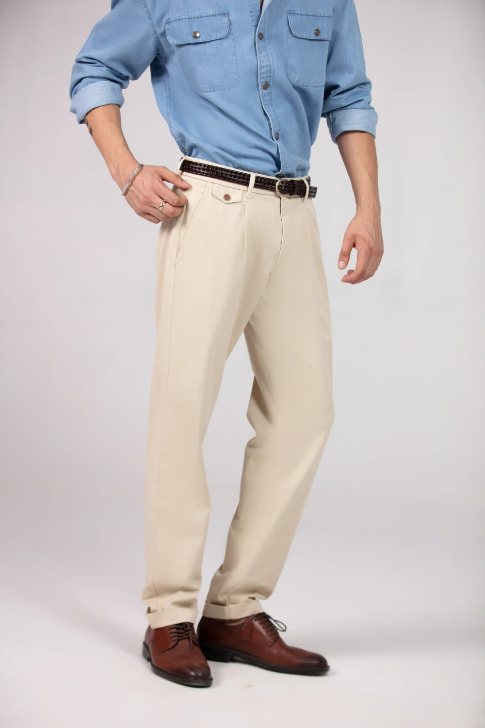 Men's Chino Pants - Turnover Hem