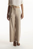 Beige Full Length Straight Pant