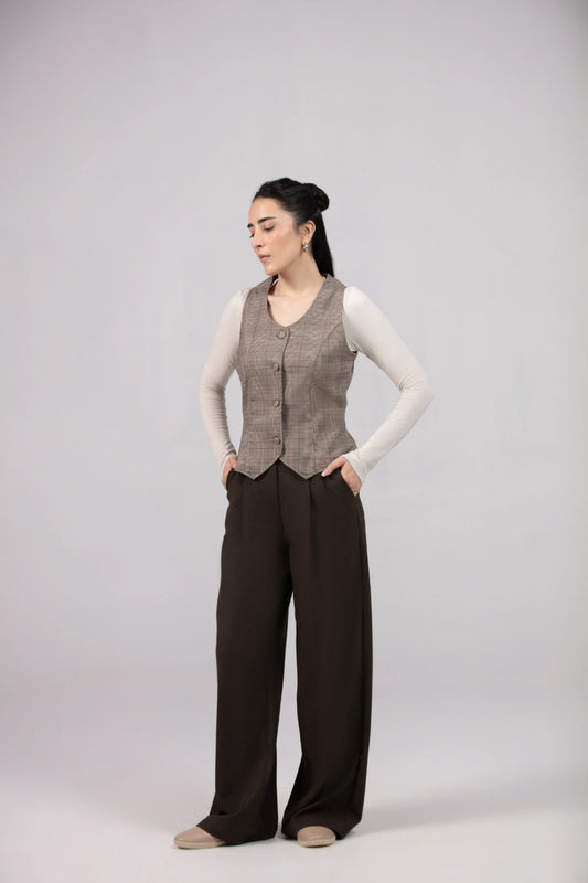 Glencheck Waist Top