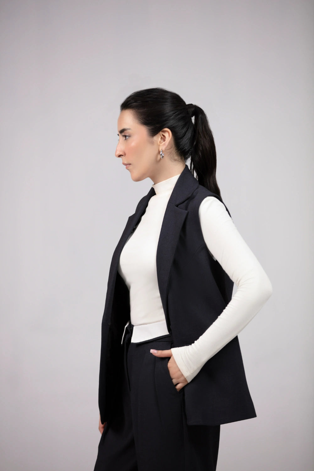 Women's Sleeveless Blazer-thumbmail-3
