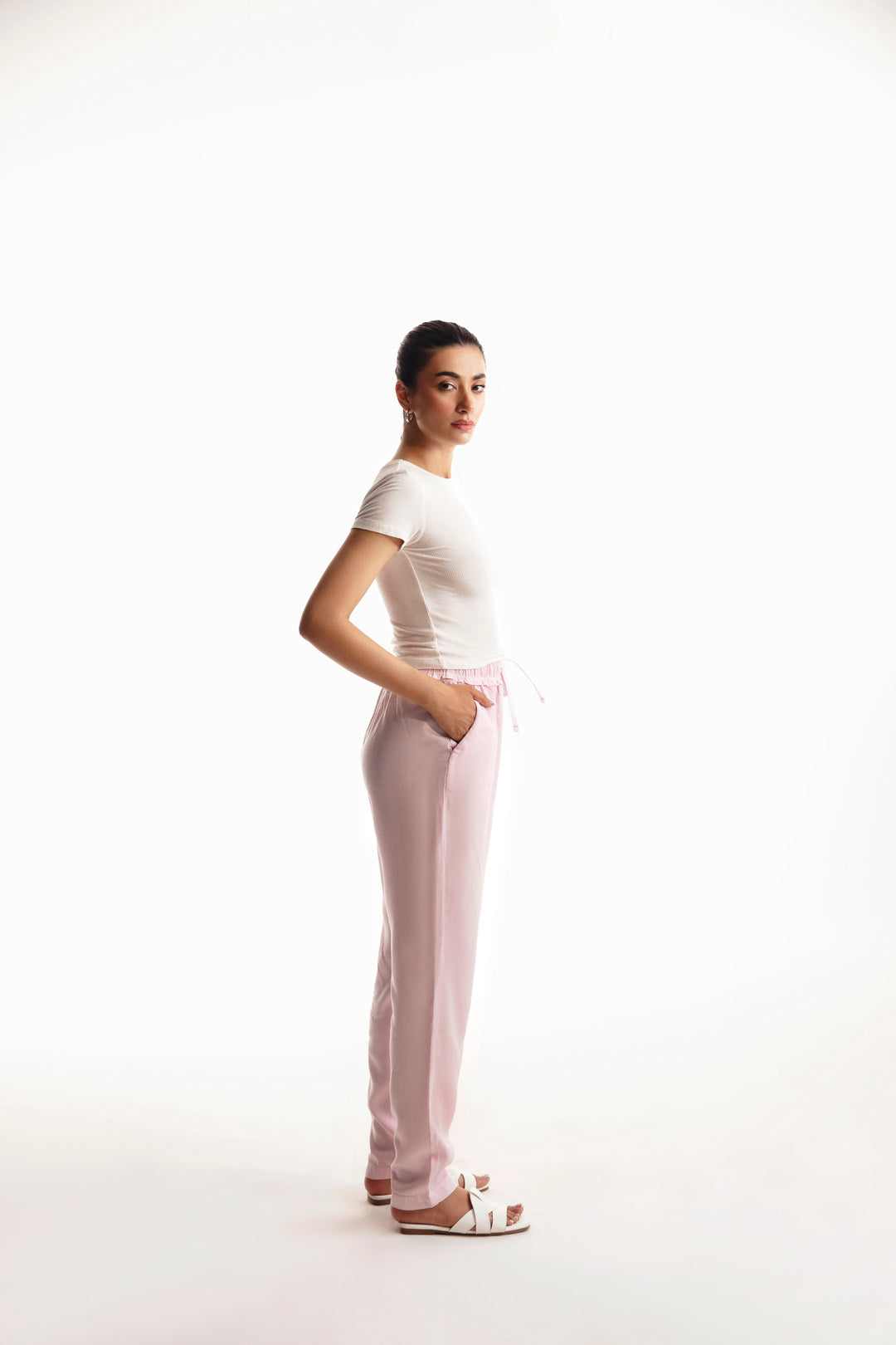 Pink Paper Bag Waist Trousers