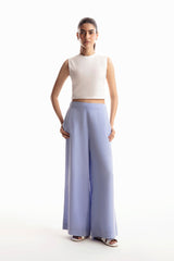 Elasticated Wide Leg Cropped Pants