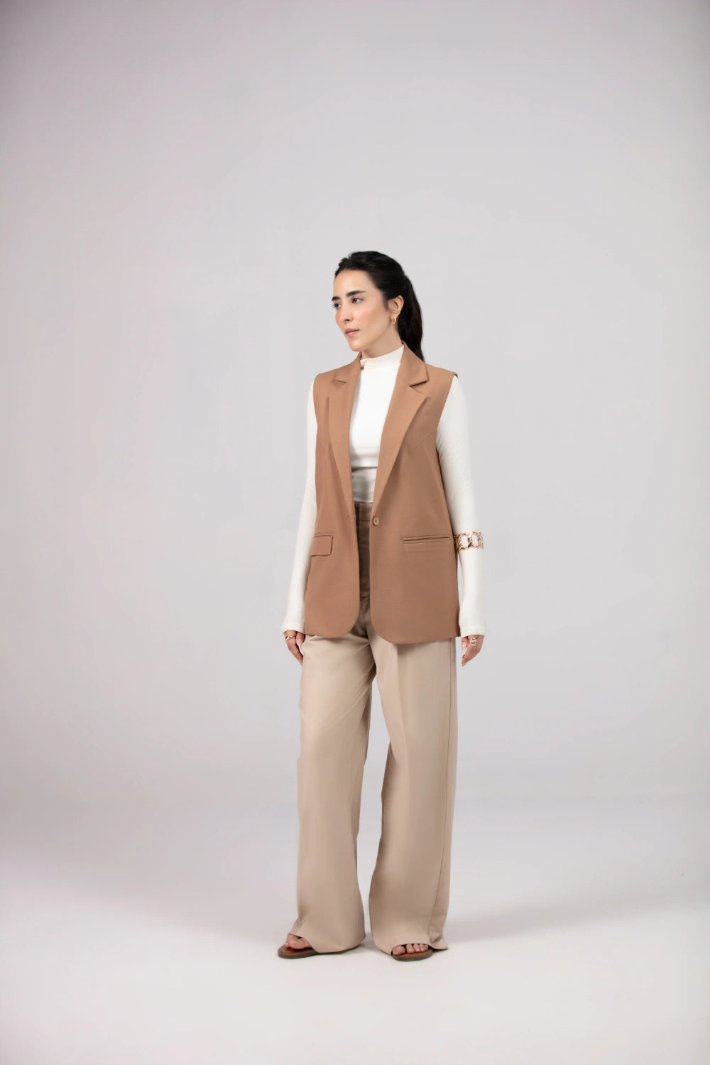 Wide Leg Pants For Women - Double Pleats-thumbmail-6