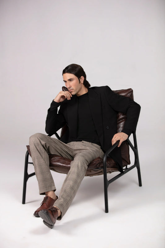 Formal Pants for Men - Glen Check