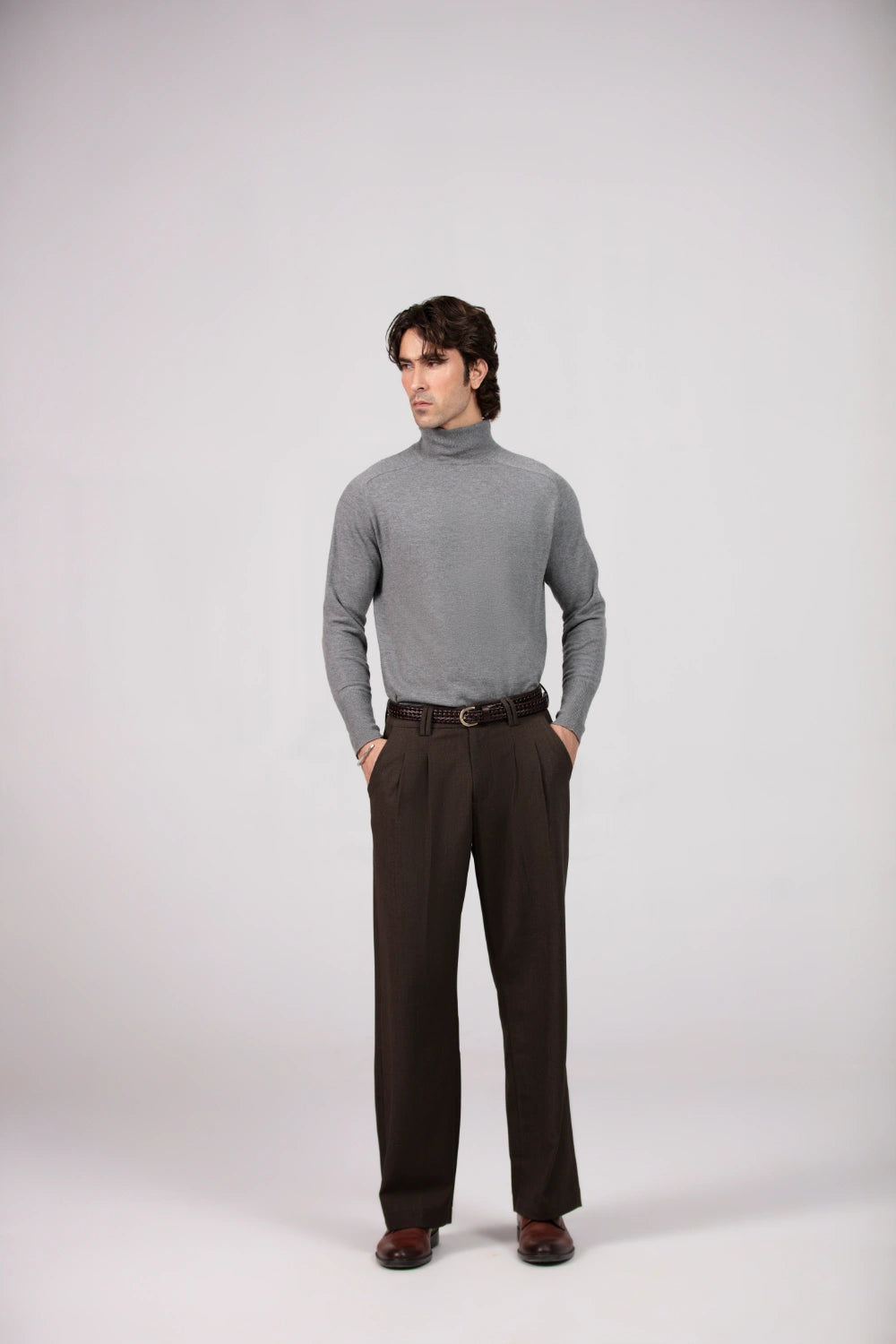 Wide Leg Pants for Men - Double Pleats-thumbmail-3