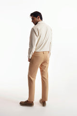 Denim Chino Crossover Pants - Rust Brown