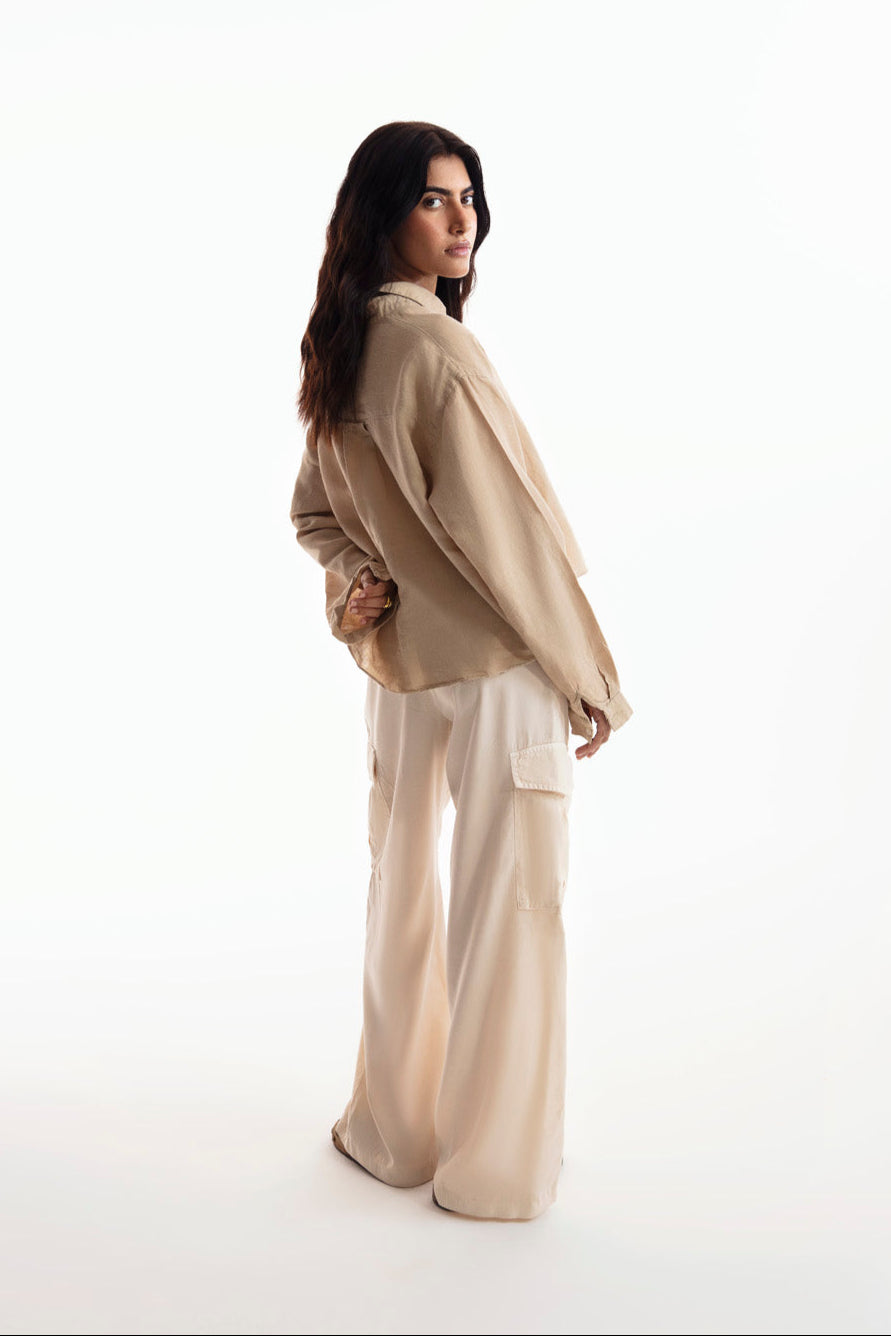 Ivory Crossover Wide Leg Cargo-thumbmail-6