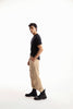 Dull Brown Cargo Pants With Rubber Tag