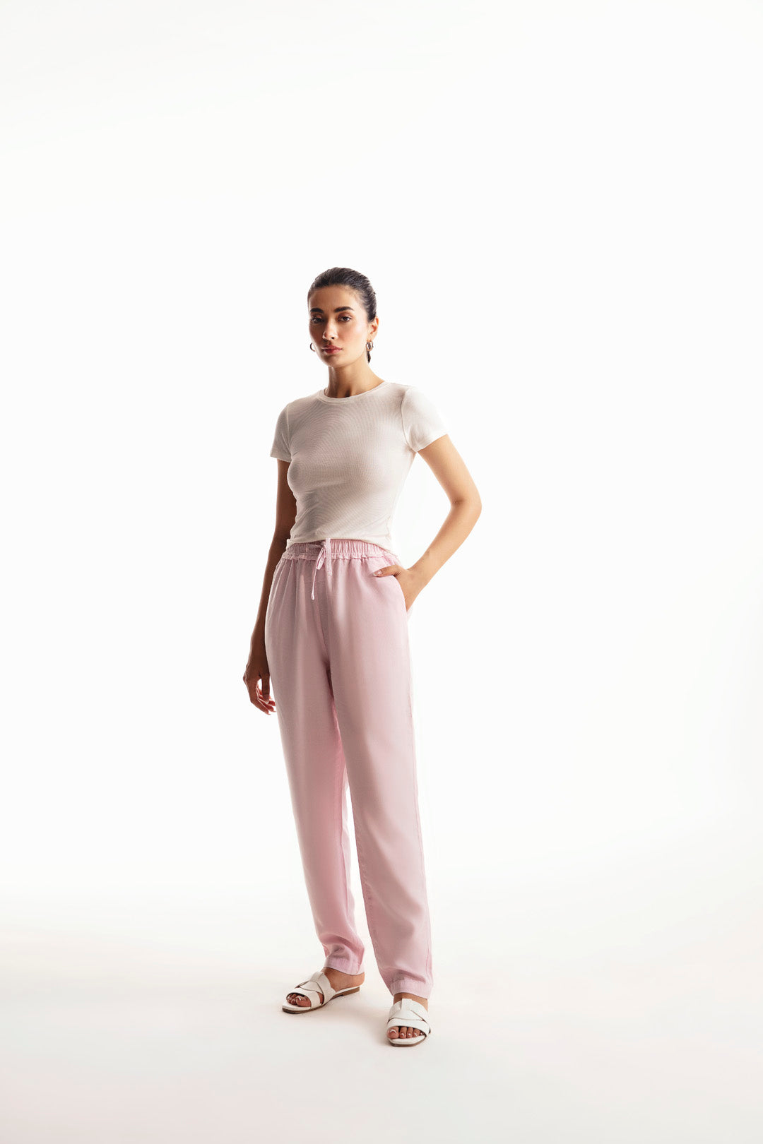 Pink Paper Bag Waist Trousers