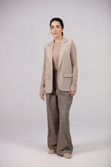 Glencheck Pleated Wide Leg Pants