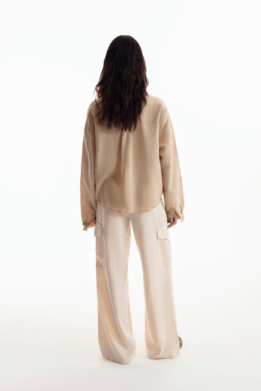 Ivory Crossover Wide Leg Cargo-thumbmail-5