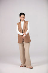 Wide Leg Pants For Women - Double Pleats