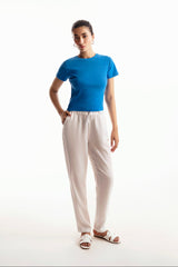 White Paper Bag Waist Trousers