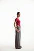 Grey Full Length Straight Pants