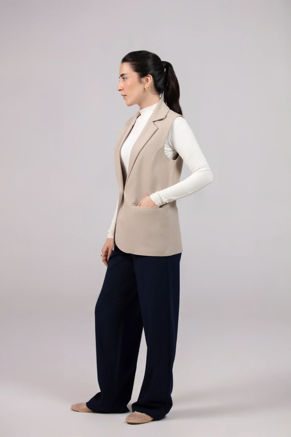 Women's Sleeveless Blazer-thumbmail-4