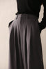 Grey Pleated Wide Leg Pants