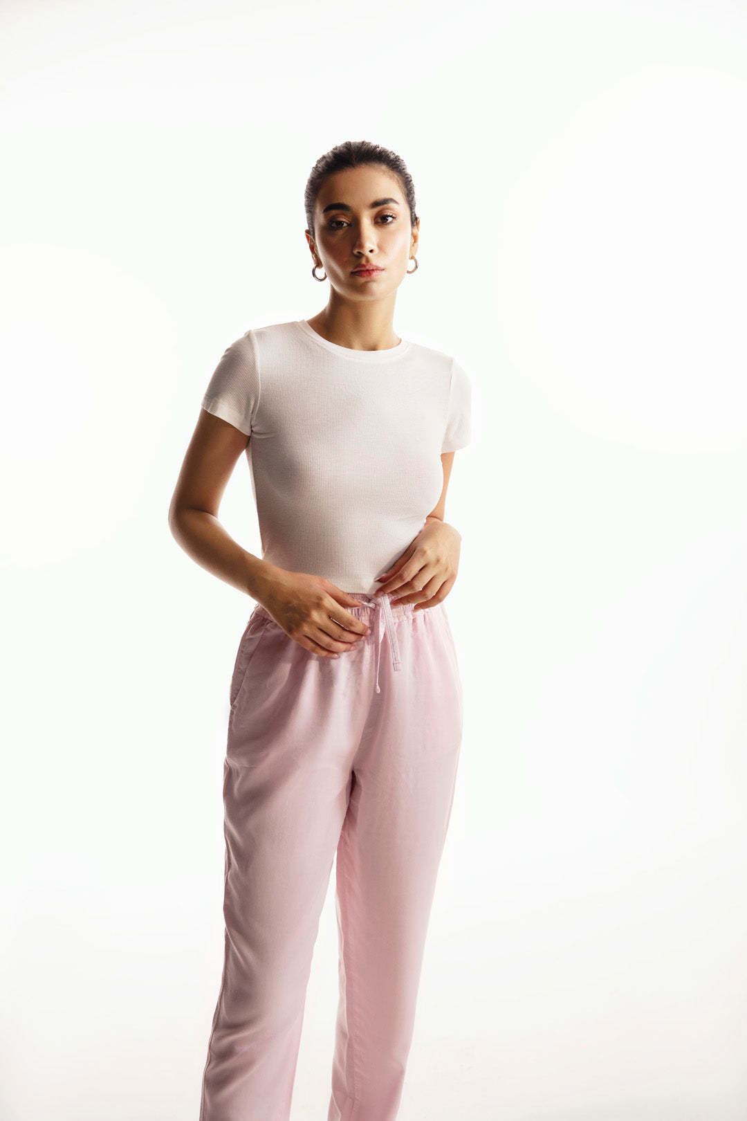 Pink Paper Bag Waist Trousers