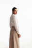 Beige Wide Leg With Single Pleat