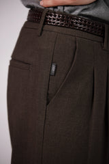 Wide Leg Pants for Men - Double Pleats