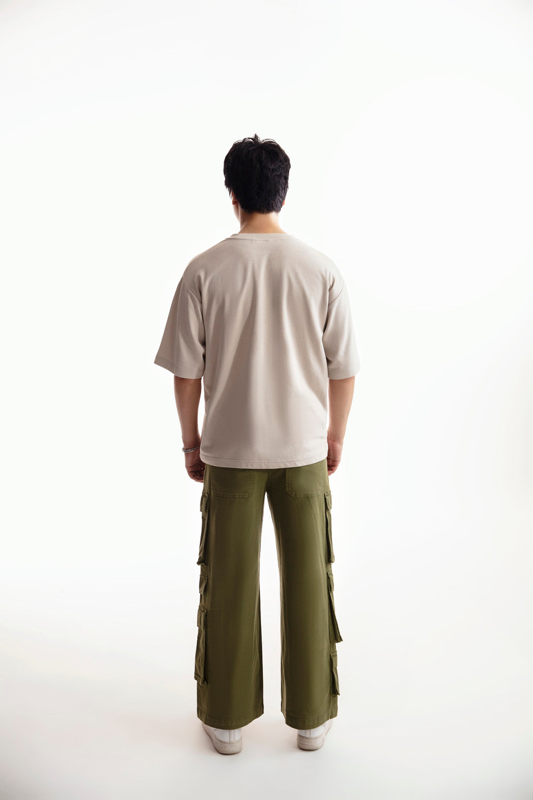 Military Green Wide Leg Cargos