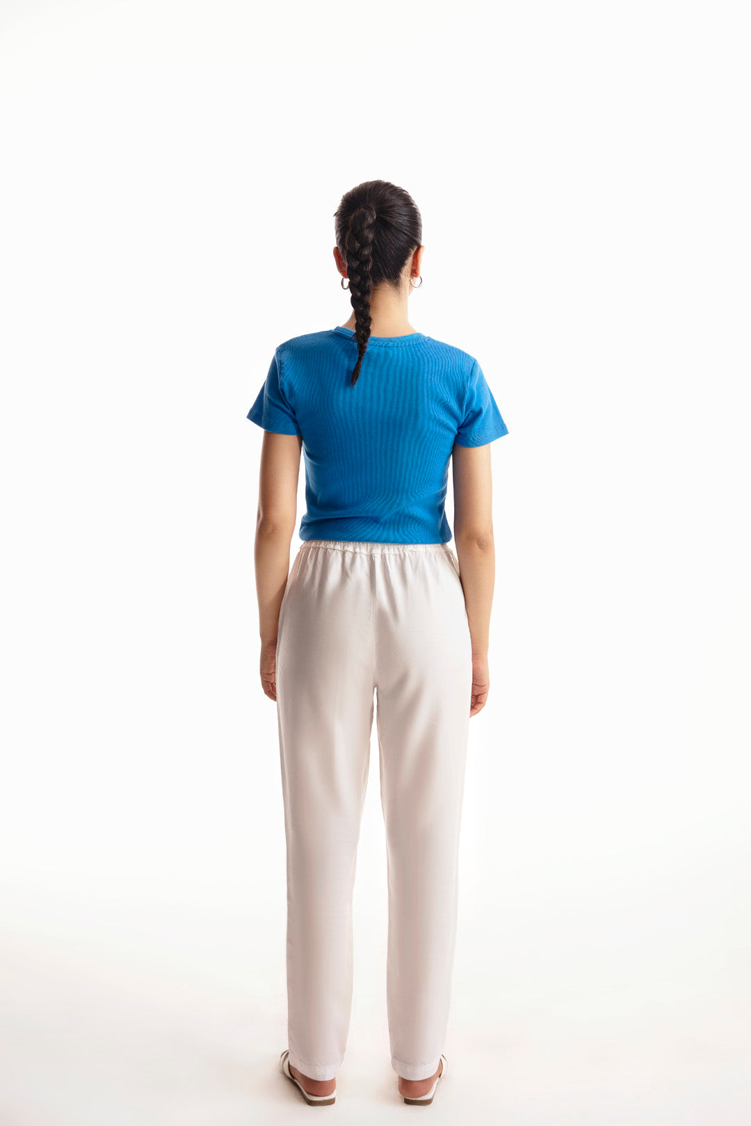 White Paper Bag Waist Trousers