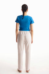 White Paper Bag Waist Trousers