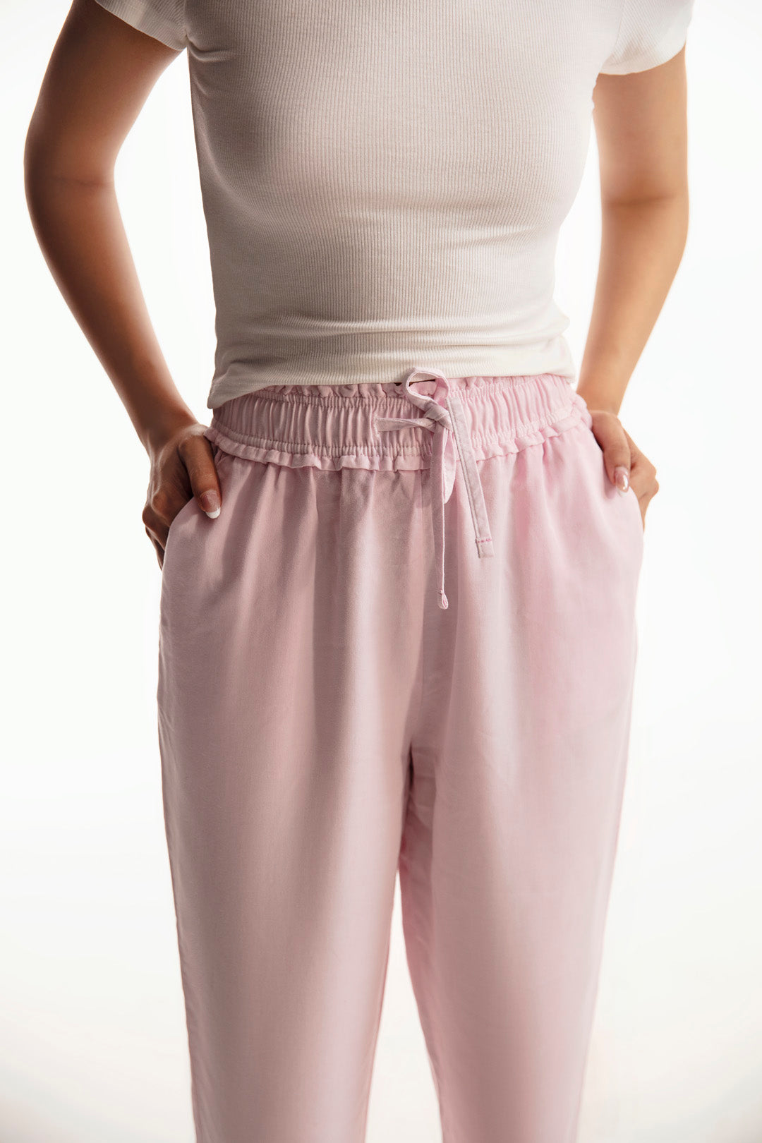 Pink Paper Bag Waist Trousers