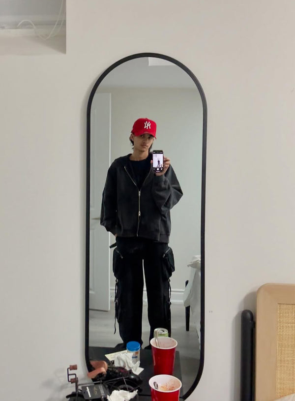 Black Wide Leg Baggy Cargos extra image