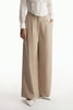 Wide leg pleated pants