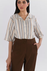 BeltlessBootcutPants-Brown