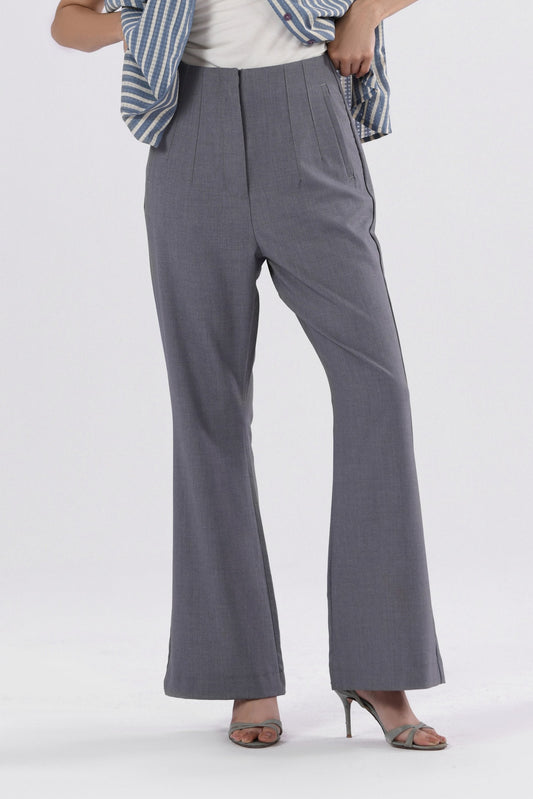 BeltlessBootcutPants-Grey