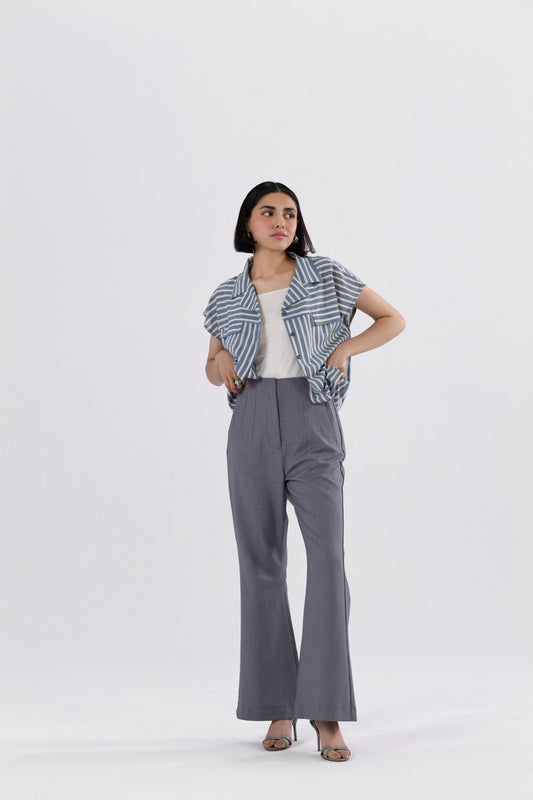 BeltlessBootcutPants-Grey