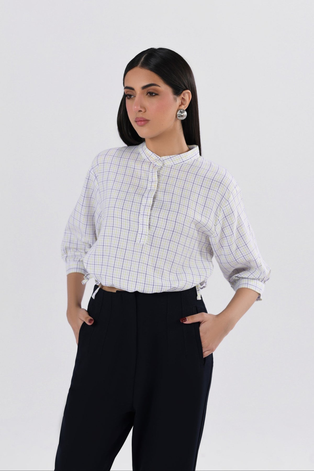 BeltlessBootcutPants-Navy