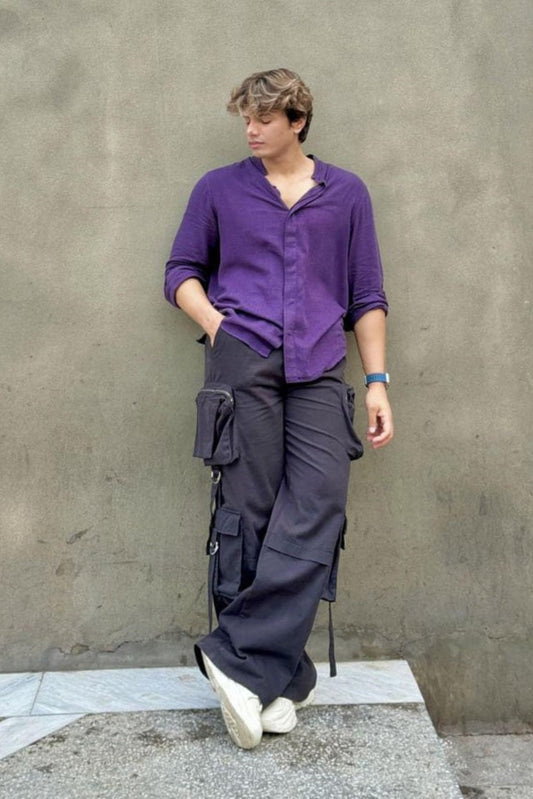 black cargo pants baggy