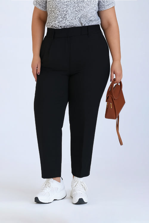 Black Baggy Fit High Waisted Pants - XL Size