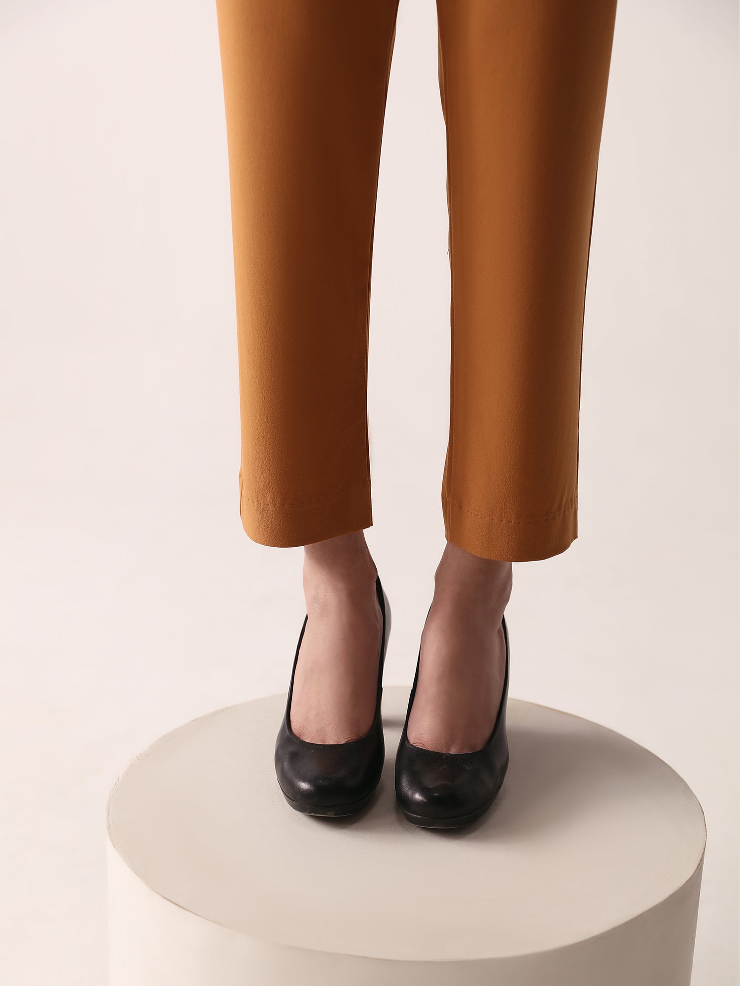 Brown Sugar Beltless High Waisted Pants