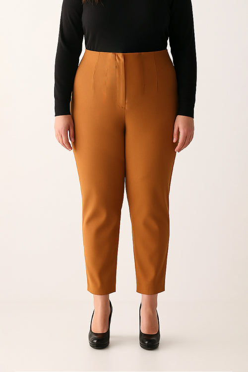 بنطال Brown Sugar عالي الخصر بدون حزام - XL Size