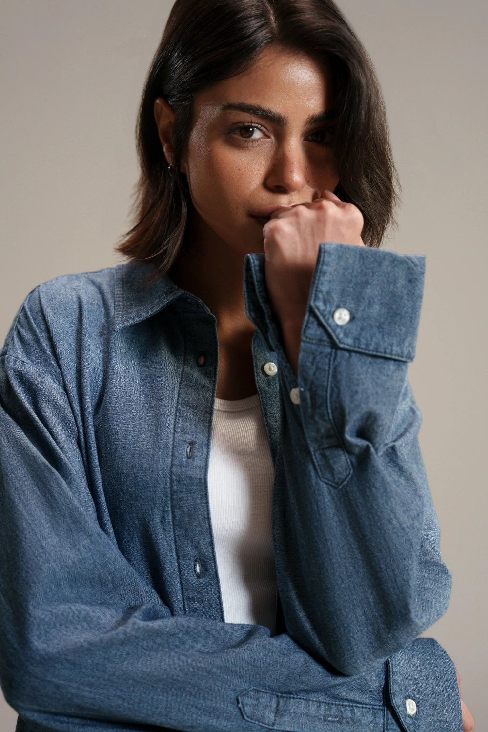 Button Down Denim Shirt-thumbmail-4