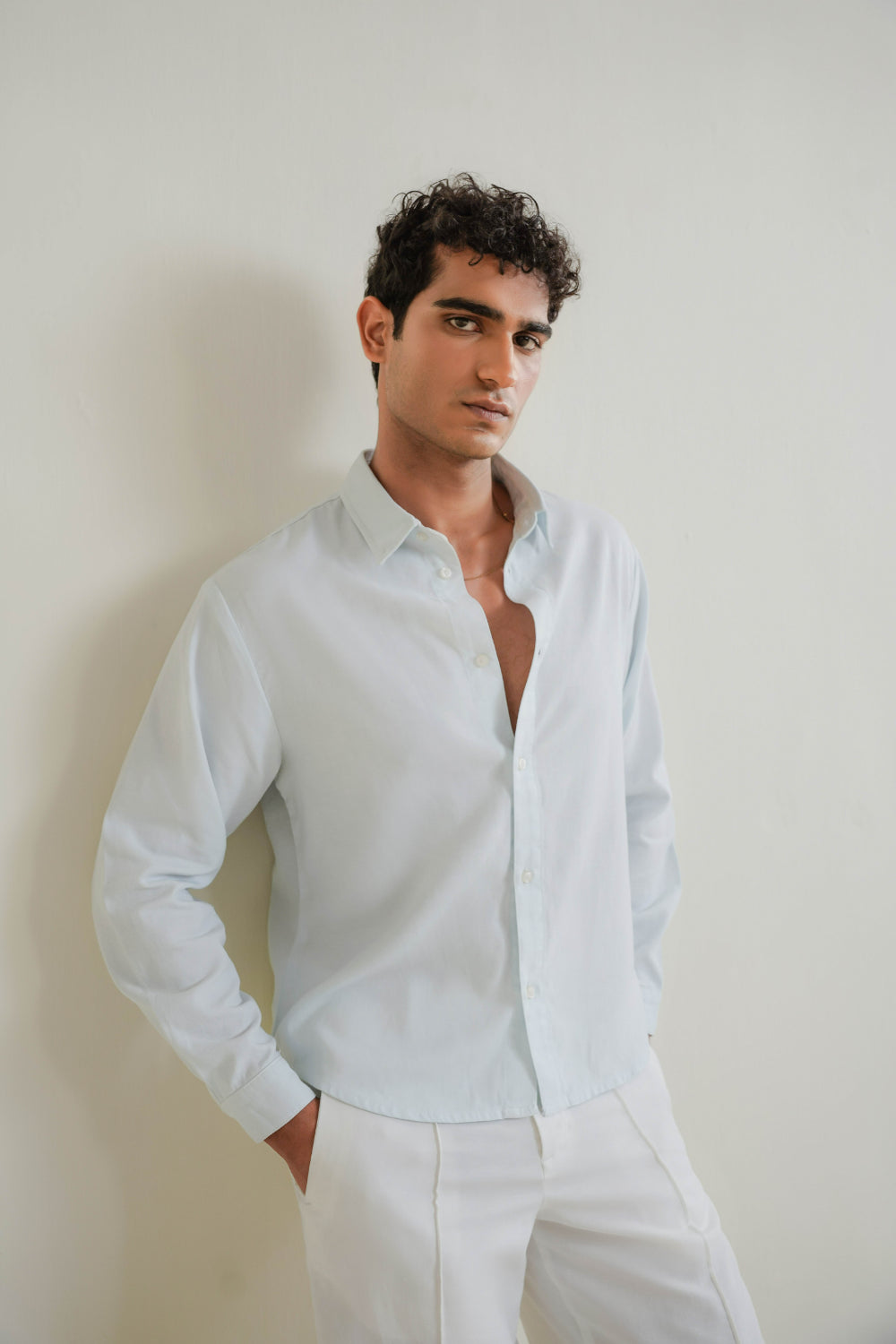 Sky blue Button down shirt