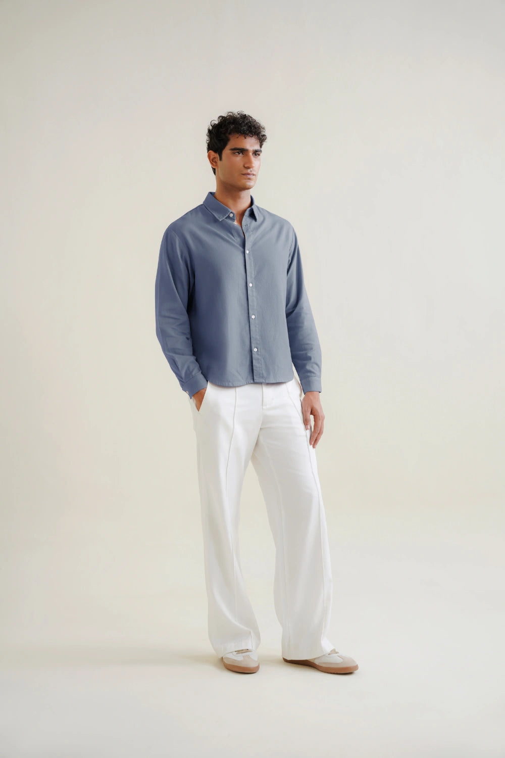 Slate blue Button down shirt-thumbmail-2