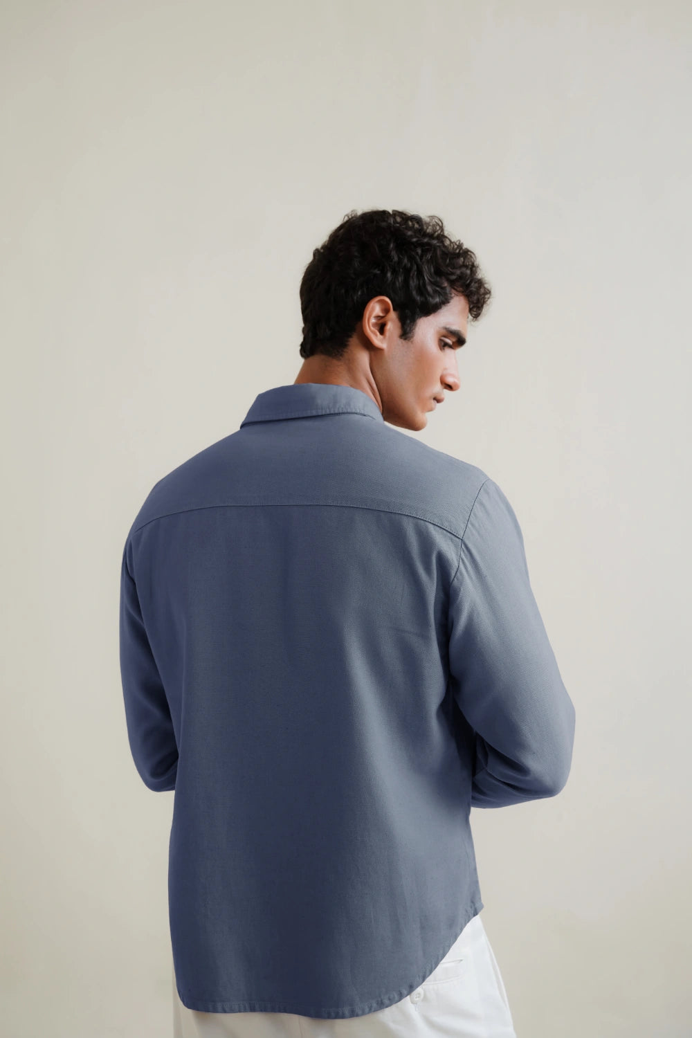 Slate blue Button down shirt-thumbmail-3