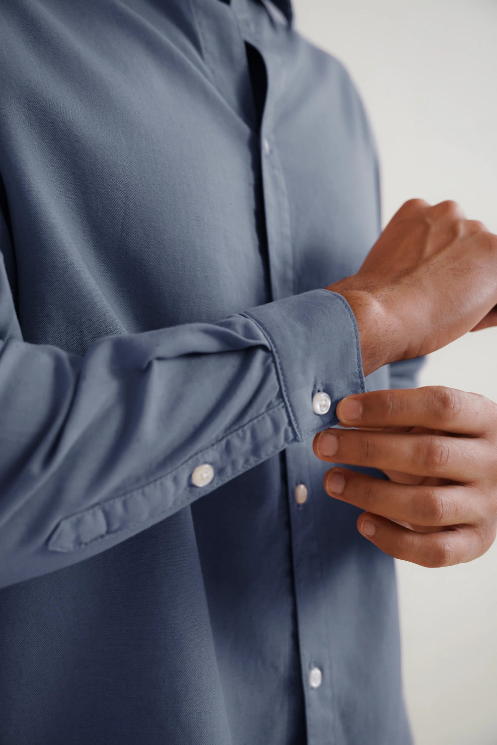 Slate blue Button down shirt-thumbmail-4