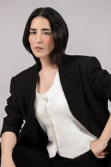 Halter Neck Linen Waist Top
