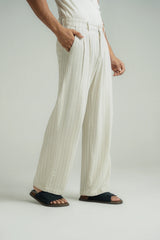 Pinstripe Wide Leg Pants