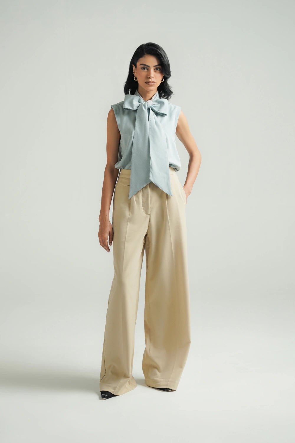 Bow-Tie Blouse Blue