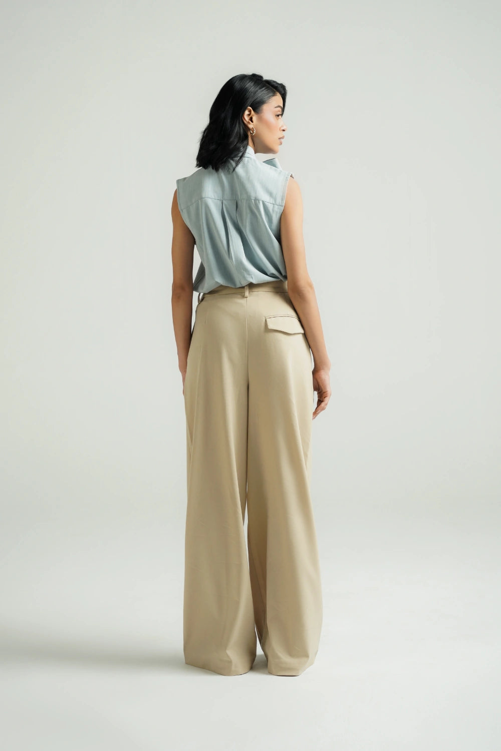 Studio Wide Leg Pants - Latte-thumbmail-3