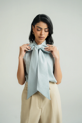 Bow-Tie Blouse Blue